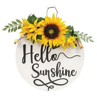 Engraved Round Floral Home Sign 2 Asstd - The Fox Decor