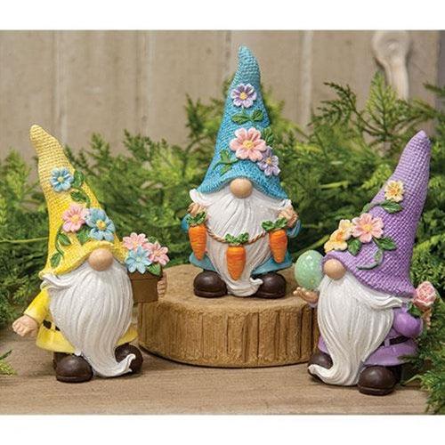 Pastel Sparkle Spring Gnome 3 Asstd - The Fox Decor