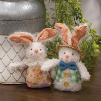 Thumbnail for Fuzzy Dressed Up Easter Bunny Ornament 2 Asstd