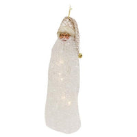 Thumbnail for LED Tinsel Beard Santa Ornament 3 Asstd