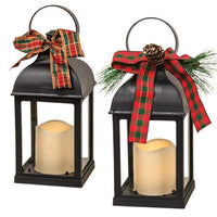 Thumbnail for Battery Operated Black Holiday Lantern 2 Asstd