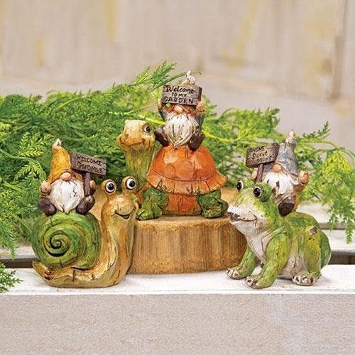 Sitting Resin Gnome 3 Asstd - The Fox Decor