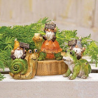 Sitting Resin Gnome 3 Asstd - The Fox Decor
