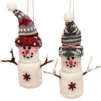 Plush Holiday Marshmallow Ornament 2 Asstd - The Fox Decor