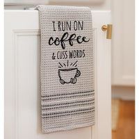 Thumbnail for I Run on Coffee & Cuss Words Dish Towel