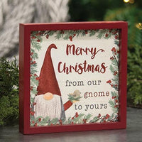 From Our Gnome to Yours Framed Sign w Easel - The Fox Decor