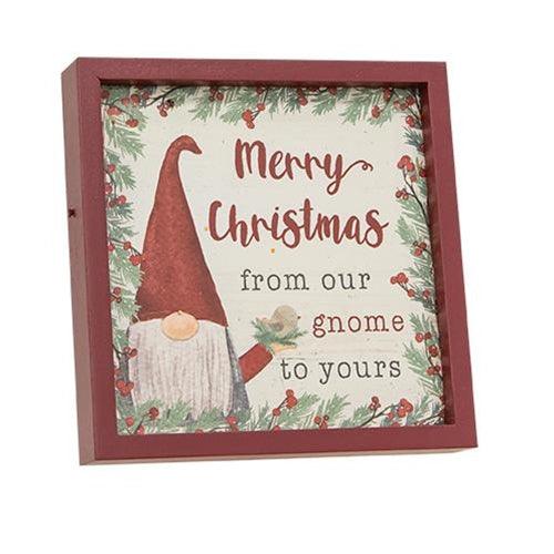 From Our Gnome to Yours Framed Sign w Easel - The Fox Decor