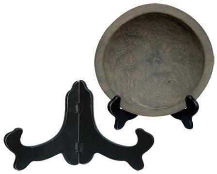 Black Wood Bowl Stand 5-3 4 - The Fox Decor