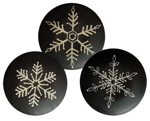 Snowflake Plate 3 Asstd - The Fox Decor