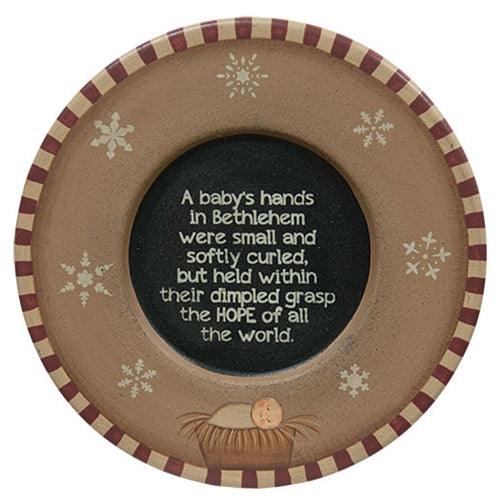 Baby Jesus Snowflake Plate - 85 - 2 Asstd - The Fox Decor