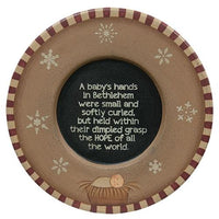 Baby Jesus Snowflake Plate - 85 - 2 Asstd - The Fox Decor