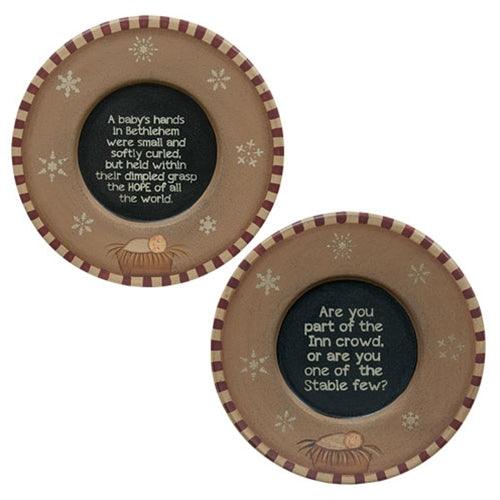 Baby Jesus Snowflake Plate - 85 - 2 Asstd - The Fox Decor