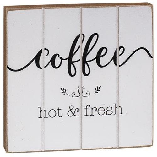 Coffee and Love Wood Block 2 asstd - The Fox Decor