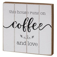 Coffee and Love Wood Block 2 asstd - The Fox Decor