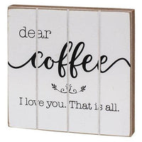 Dear Coffee Block 2 asstd - The Fox Decor