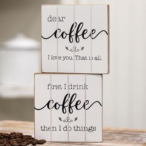 Dear Coffee Block 2 asstd - The Fox Decor