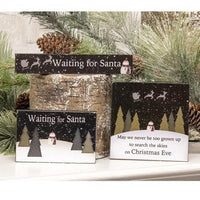 3 Set Waiting For Santa Blocks - The Fox Decor