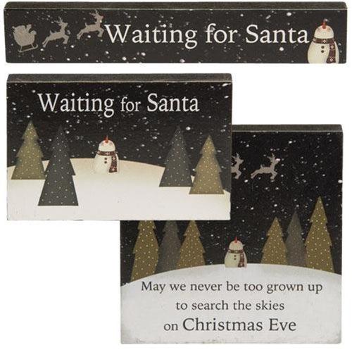 3 Set Waiting For Santa Blocks - The Fox Decor