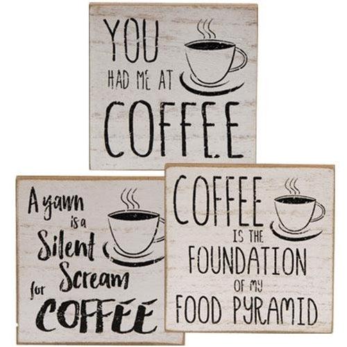 You Had Me At Coffee Block 3 asstd - The Fox Decor