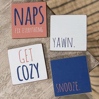 Get Cozy Square Block 4 asstd - The Fox Decor