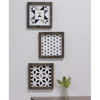 Thumbnail for Black and White Geometric Box Sign 3 asstd - The Fox Decor