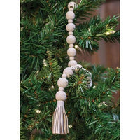 Distressed Beaded Garland with Tassels - The Fox Decor