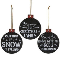 The Joy Of Christmas Ornament 3 asstd - The Fox Decor