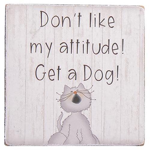 Cat Attitude Block 3 asstd - The Fox Decor
