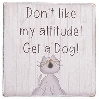 Cat Attitude Block 3 asstd - The Fox Decor
