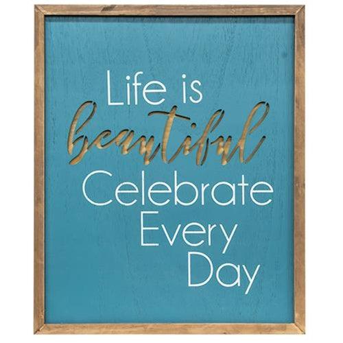Life Is Beautiful Framed Cutout Wall Art - The Fox Decor