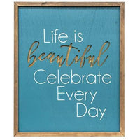 Life Is Beautiful Framed Cutout Wall Art - The Fox Decor