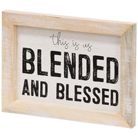Thumbnail for Blessed and Blended Framed Sign - The Fox Decor