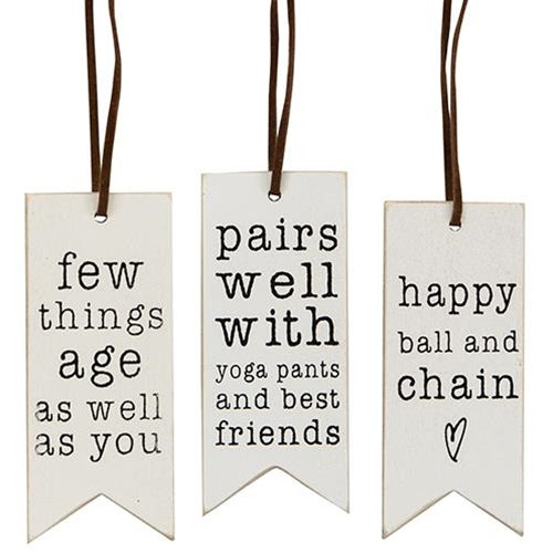 3 Set Yoga Pants and Best Friends Wine Tags