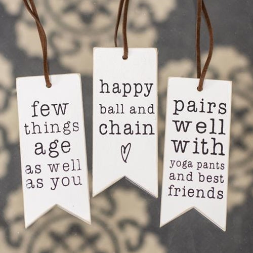 3 Set Yoga Pants and Best Friends Wine Tags