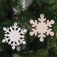 Wood Snowflake Ornament 2 Asstd - The Fox Decor