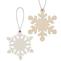 Wood Snowflake Ornament 2 Asstd - The Fox Decor