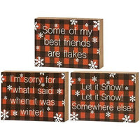 Snowflake Block 3 Asstd - The Fox Decor