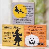 Hocus Pocus Halloween Block 3 Asstd - The Fox Decor