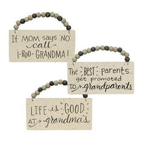 Life is Good at Grandma's Beaded Ornament 3 Asstd - The Fox Decor