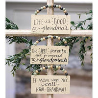 Life is Good at Grandma's Beaded Ornament 3 Asstd - The Fox Decor