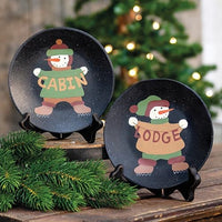 Thumbnail for Lodge and Cabin Snowman Plate 2 Asstd