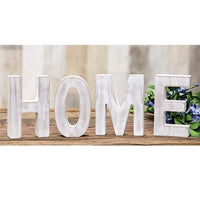 4 Set HOME Rustic White Letters - The Fox Decor