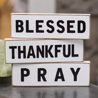 Thankful Mini Block 3 Asstd - The Fox Decor