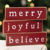 Believe Mini Block 3 Asstd - The Fox Decor