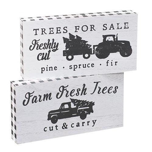 Farm Fresh Tree Block 2 Asstd - The Fox Decor