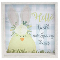 Hello Spring Box Sign 2 Asstd - The Fox Decor