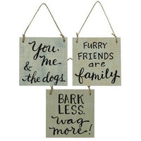 3 Set Doggie Sayings Sign Ornaments - The Fox Decor