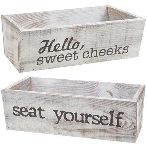 Hello Sweet Cheeks Seat Yourself Reversible Toiletries Box