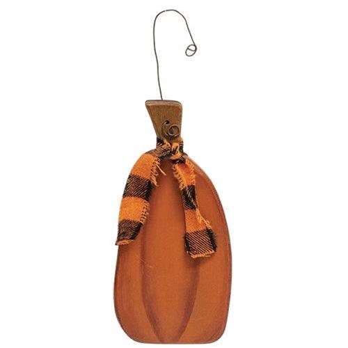 Tall Pumpkin Ornament w Ribbon - The Fox Decor