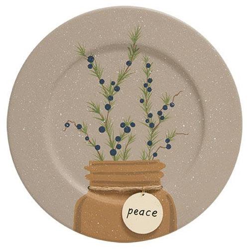 Winter Mason Jar Tag Plate 3 Asstd - The Fox Decor